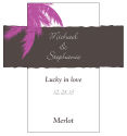 Customized Caribbean Beach Rectangle Wine Wedding Label 3.5x3.75